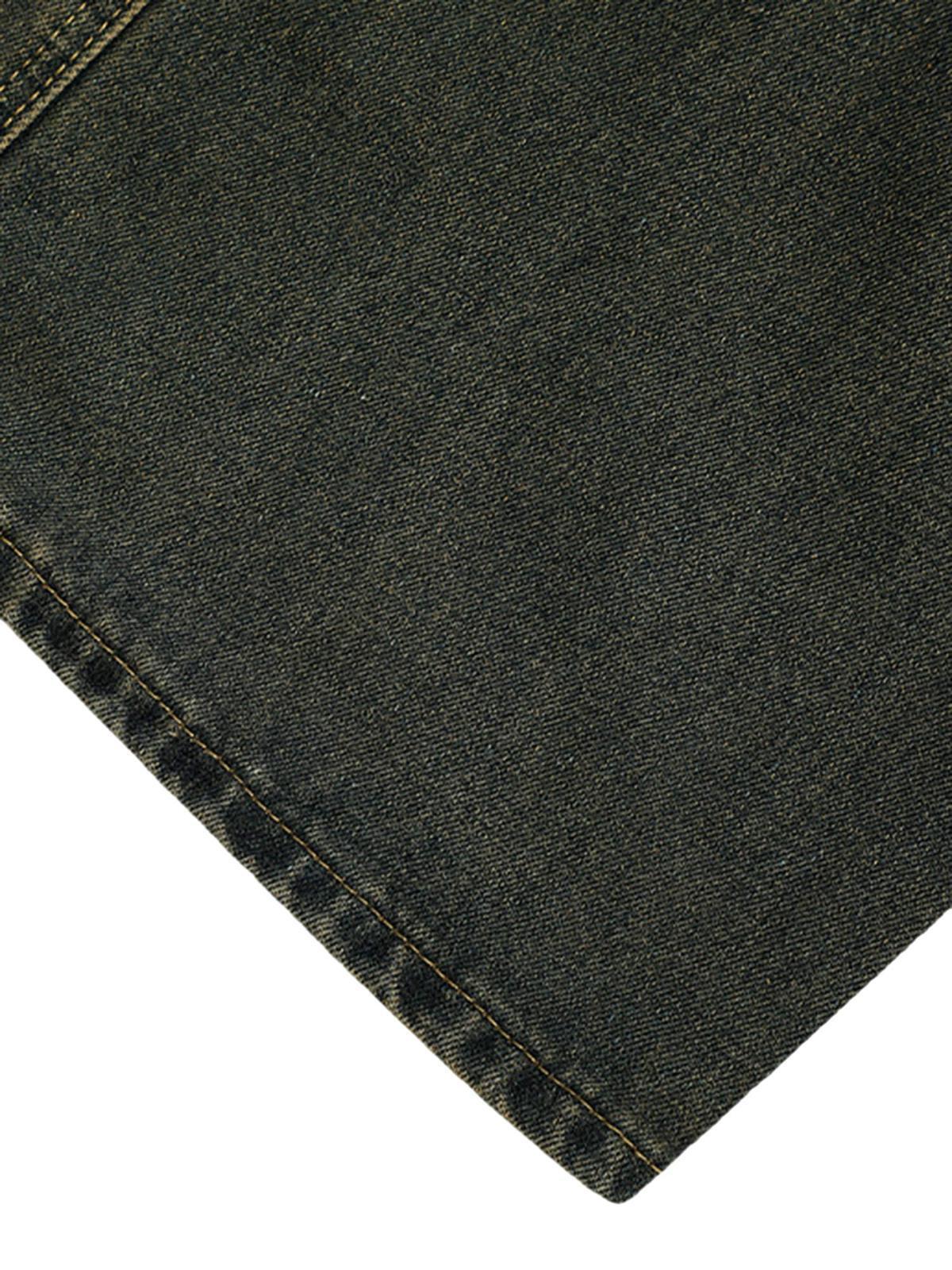 Concert Outfit American Distressed Retro Multi-Pocket Workwear Washed Jeans Concert Outfit American Distressed Retro Multi-Pocket Workwear Washed Jeans