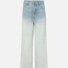Concert Outfit American Gradient Bleach Wash Vintage Jeans