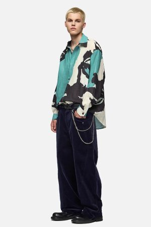 Concert Outfit American Graffiti Abstract Portrait Seersucker Shirt