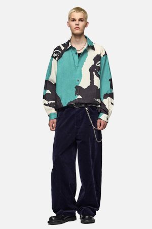 Concert Outfit American Graffiti Abstract Portrait Seersucker Shirt