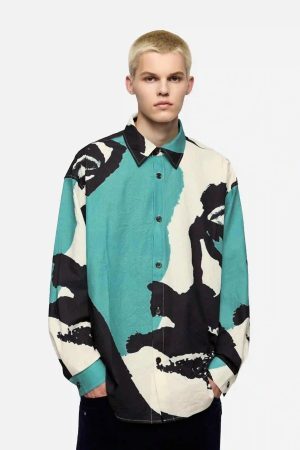 Concert Outfit American Graffiti Abstract Portrait Seersucker Shirt