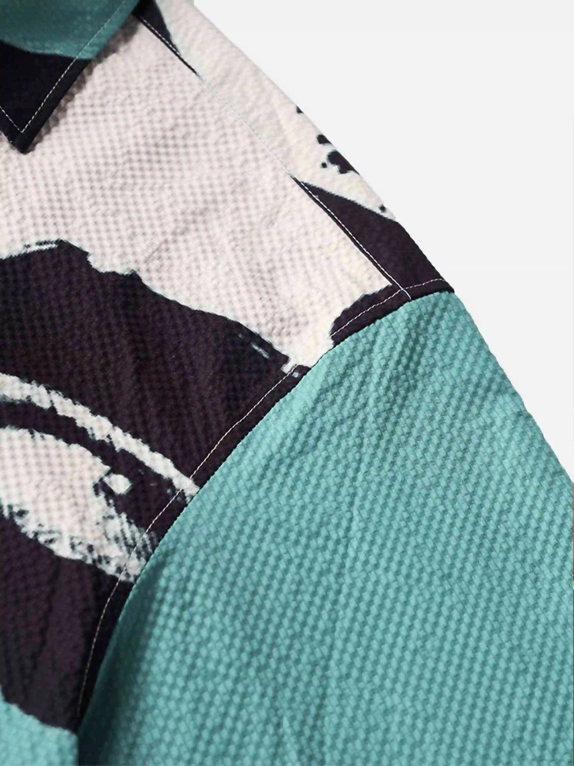 Concert Outfit American Graffiti Abstract Portrait Seersucker Shirt Concert Outfit American Graffiti Abstract Portrait Seersucker Shirt