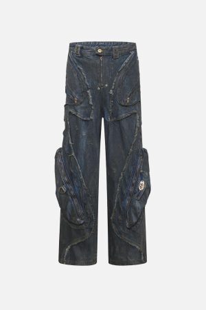 Concert Outfit American Heavy Duty Wasteland Style Work Jeans
