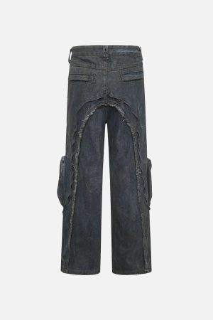 Concert Outfit American Heavy Duty Wasteland Style Work Jeans