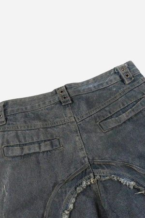 Concert Outfit American Heavy Duty Wasteland Style Work Jeans