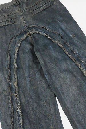 Concert Outfit American Heavy Duty Wasteland Style Work Jeans