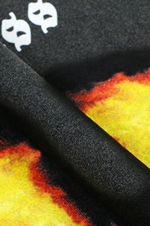 Concert Outfit American High Street Burning Hip Hop T-Shirt