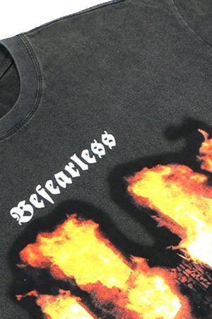 Concert Outfit American High Street Burning Hip Hop T-Shirt