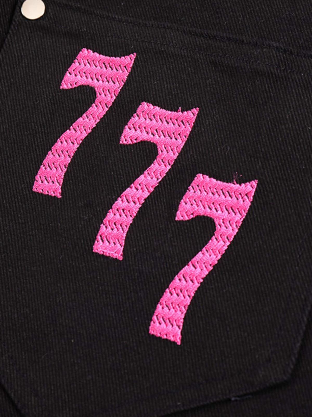 Concert Outfit American High Street Digital Embroidered Jeans Concert Outfit American High Street Digital Embroidered Jeans