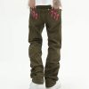 Concert Outfit American High Street Digital Embroidered Jeans