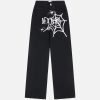 Concert Outfit American High Street Embroidered Spider Jeans
