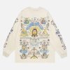Concert Outfit American High Street Graffiti Long Sleeve T-Shirt