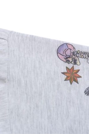 Concert Outfit American High Street Graffiti Long Sleeve T-Shirt