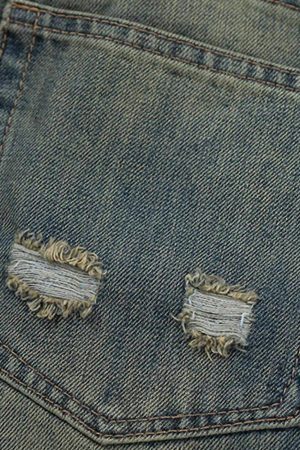 Concert Outfit American High Street Graffiti Washed Jeans