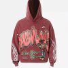 Concert Outfit American Hip-Hop Graffiti Distressed Hooded Hoodie