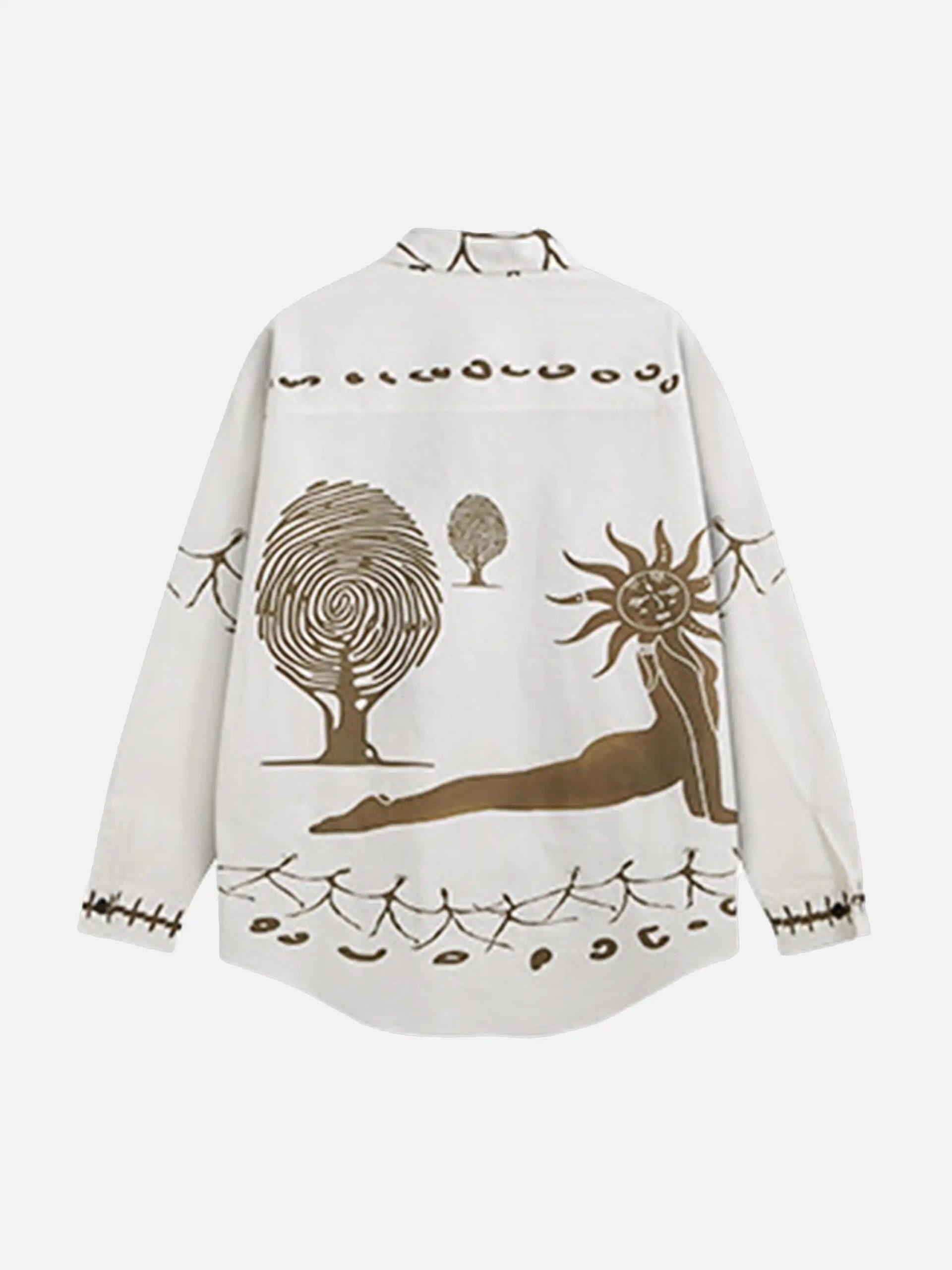 Concert Outfit American Mayan Abstract Mural Shirt Concert Outfit American Mayan Abstract Mural Shirt