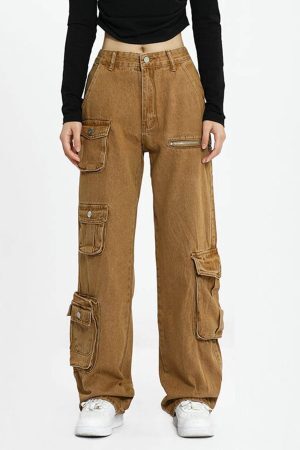 Concert Outfit American Multi-Pocket Work Pants