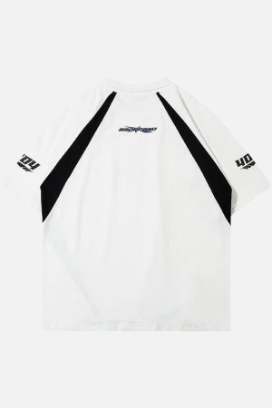 Concert Outfit American Patchwork Vintage Lapel T-Shirt