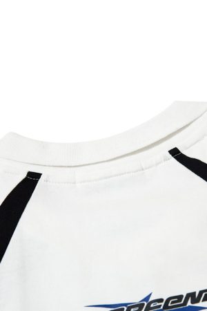 Concert Outfit American Patchwork Vintage Lapel T-Shirt