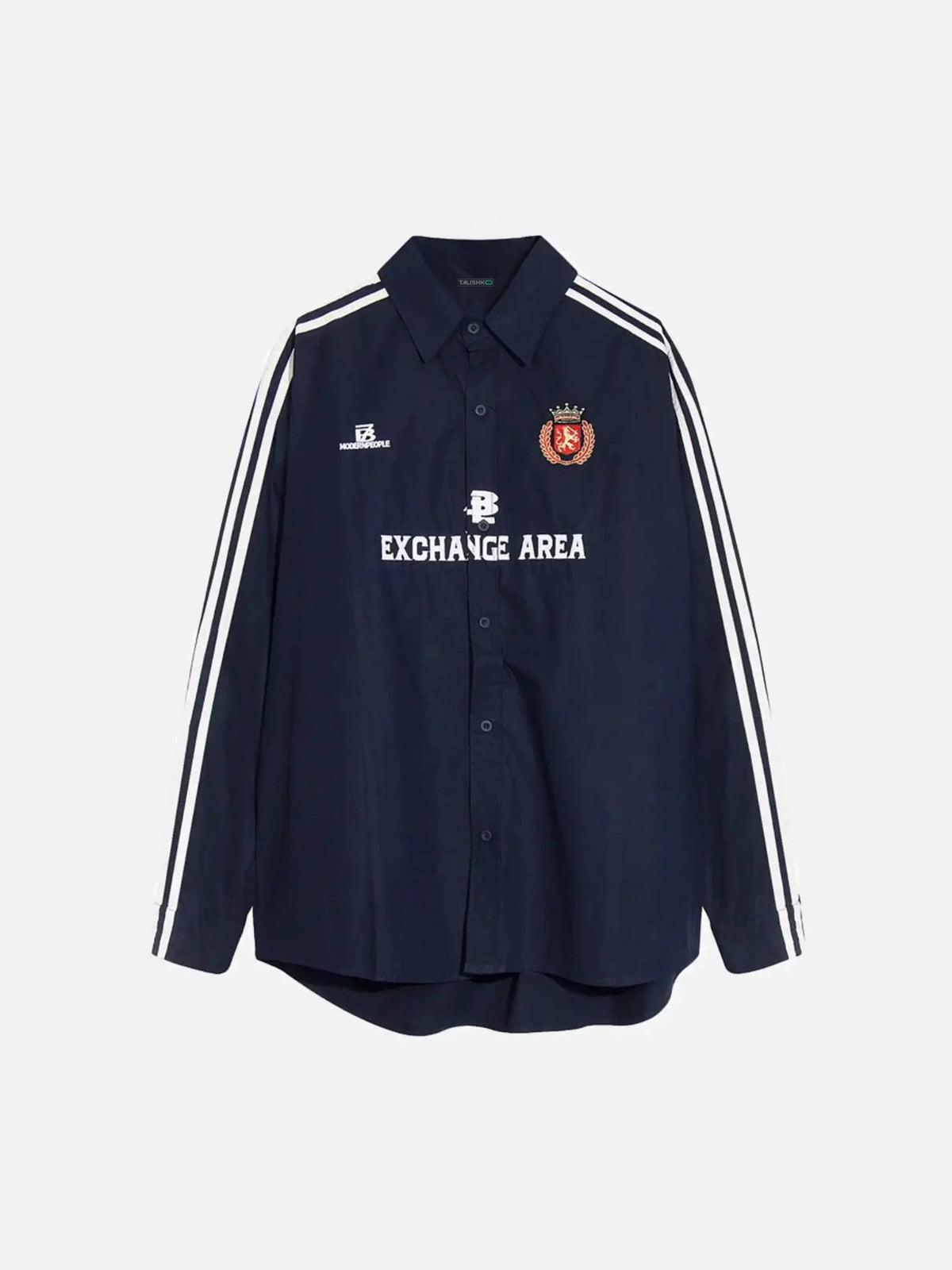 Concert Outfit American Retro College Style Lapel Long-Sleeved Shirt Concert Outfit American Retro College Style Lapel Long-Sleeved Shirt