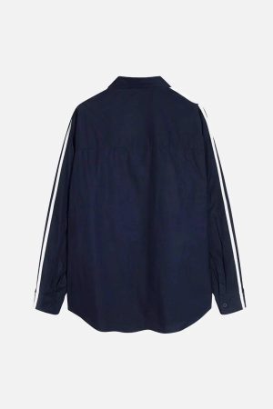 Concert Outfit American Retro College Style Lapel Long-Sleeved Shirt