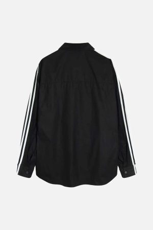 Concert Outfit American Retro College Style Lapel Long-Sleeved Shirt