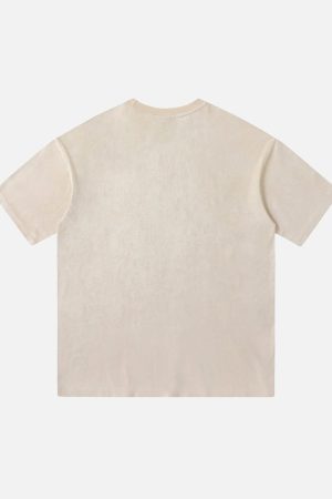 Concert Outfit American Retro Creative Skull Flower T-Shirt