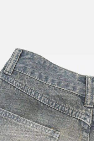 Concert Outfit American Retro Cropped Denim Jorts