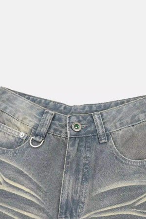 Concert Outfit American Retro Cropped Denim Jorts