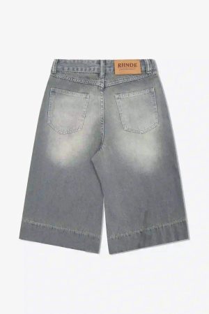 Concert Outfit American Retro Cropped Denim Jorts