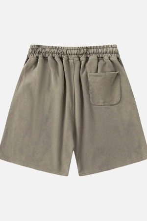 Concert Outfit American Retro Cross Cut Hole Shorts