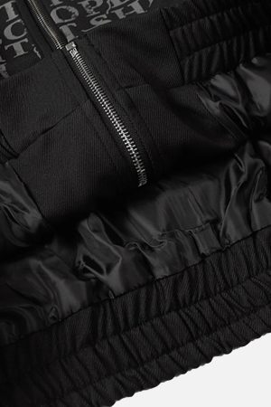 Concert Outfit American Retro Distressed Letter Print Jacket