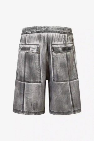 Concert Outfit American Retro Distressed Multi-Pocket Cargo Shorts