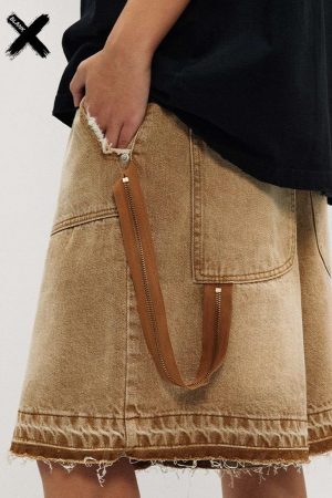 Concert Outfit American Retro Distressed Washed Denim Shorts