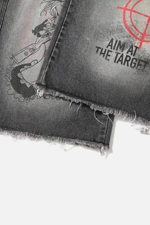 Concert Outfit American Retro Embroidered Dopamine Jeans