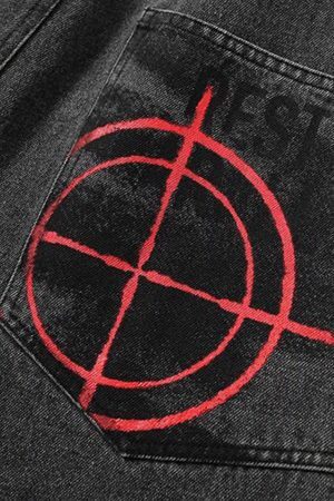 Concert Outfit American Retro Embroidered Dopamine Jeans