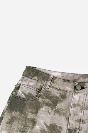 Concert Outfit American Retro Flared Camouflage Pants