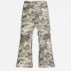 Concert Outfit American Retro Flared Camouflage Pants
