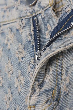 Concert Outfit American Retro Floral Personalized Jeans