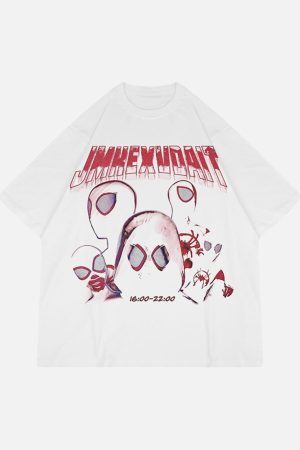 Concert Outfit American Retro Fun Printed Street Rap T-Shirt