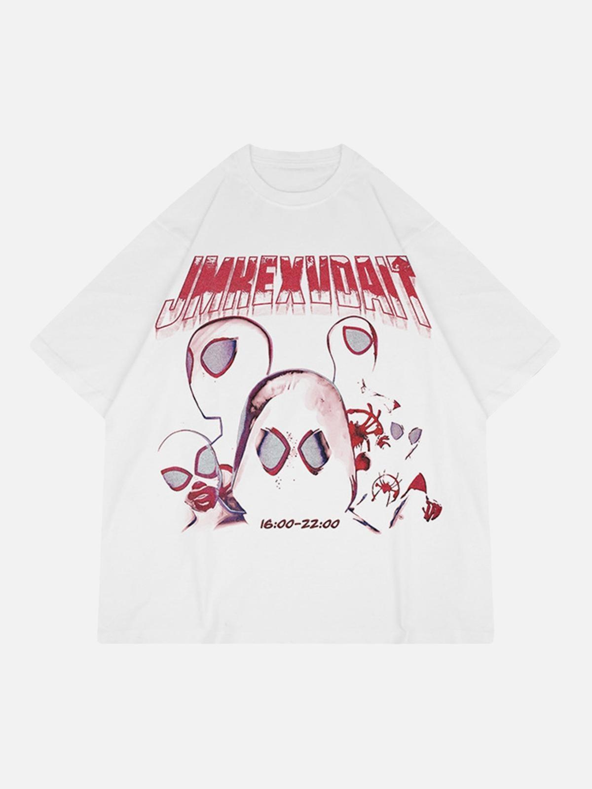 Concert Outfit American Retro Fun Printed Street Rap T-Shirt Concert Outfit American Retro Fun Printed Street Rap T-Shirt