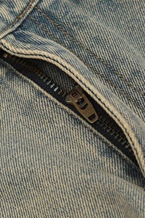 Concert Outfit American Retro Hip-Hop Chain Embroidery Jeans