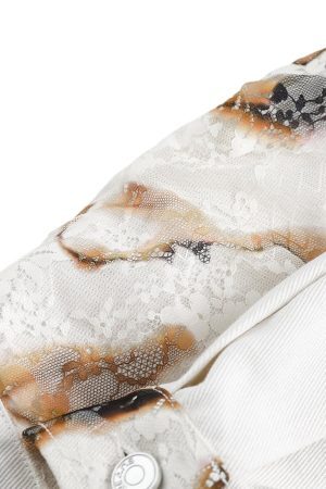 Concert Outfit American Retro Lace Patchwork Denim Jacket