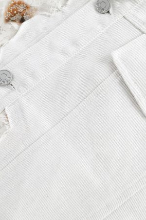 Concert Outfit American Retro Lace Patchwork Denim Jacket