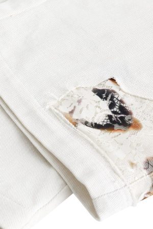 Concert Outfit American Retro Lace Patchwork Jeans