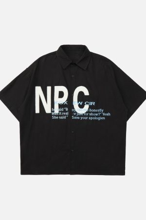 Concert Outfit American Retro Letter Embroidered Shirt