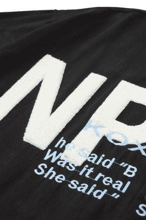 Concert Outfit American Retro Letter Embroidered Shirt