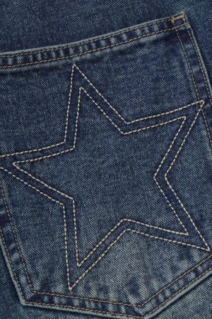 Concert Outfit American Retro Patchwork Denim Shorts