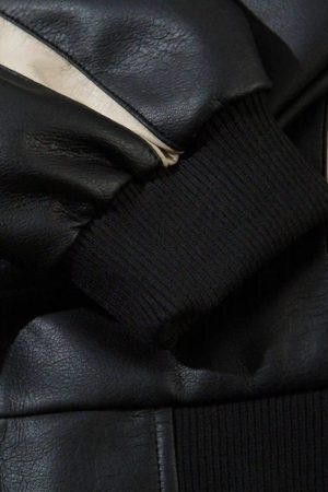 Concert Outfit American Retro Patchwork Motorcycle Jacket