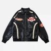 Concert Outfit American Retro Patchwork Motorcycle Jacket